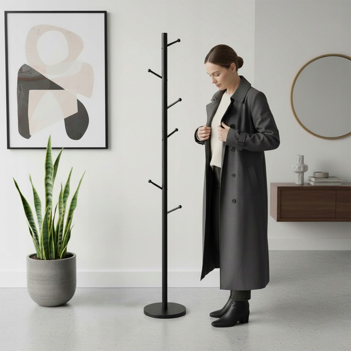 WIESZAK STOJĄCY NA UBRANIA KURTKI STOJAK PODŁOGOWY LOFTOWY DO