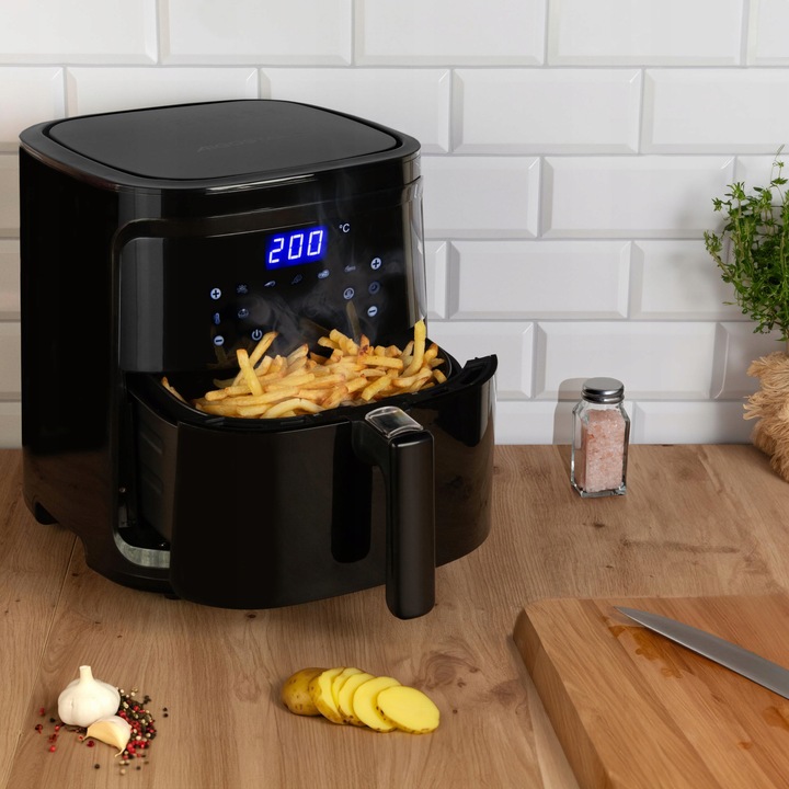 FRYTKOWNICA BEZTŁUSZCZOWA AIR FRYER 7L 1900W XL FRYTOWNICA LCD SMART