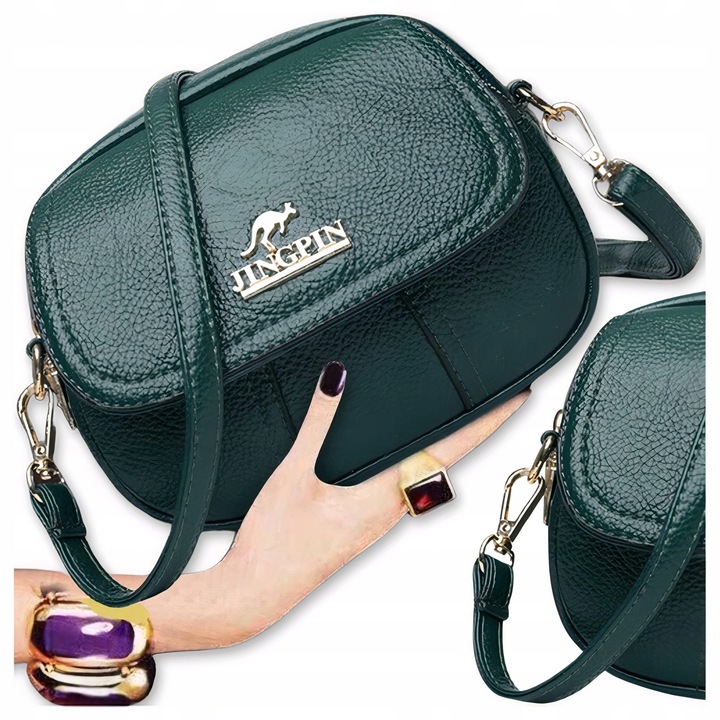 Torebka kuferek listonoszka skórzana na ramię Kangurek kopertówka Damska