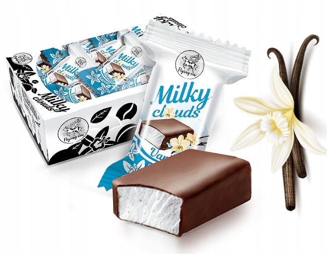 Mleczna chmurka pianki waniliowe w polewie 1kg Milky Clouds ABK
