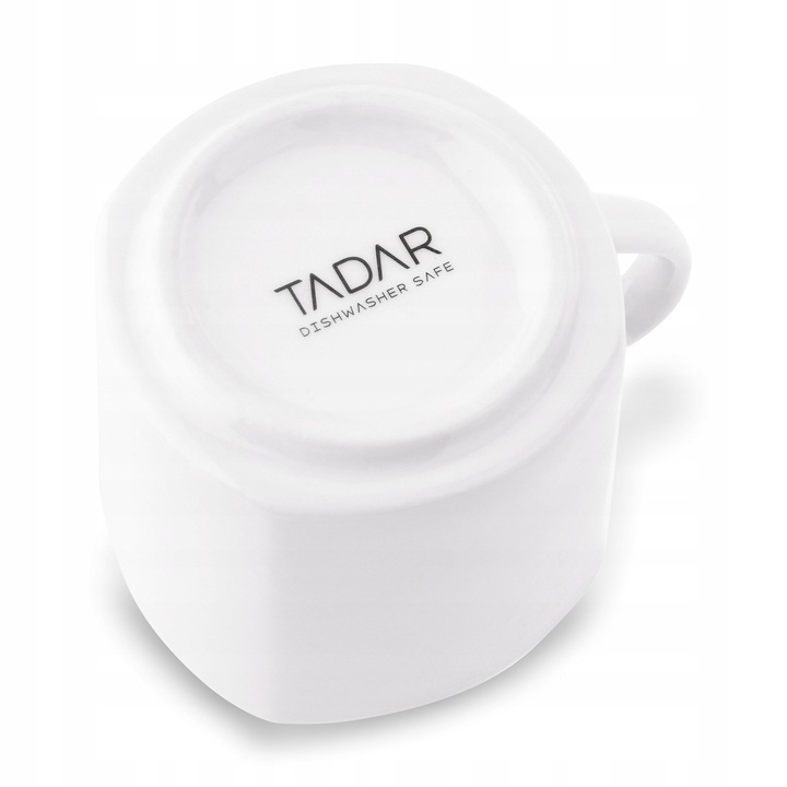 Komplet FILIŻANEK do KAWY HERBATY Porcelanowe ze SPODKIEM Tadar 6x220 ml