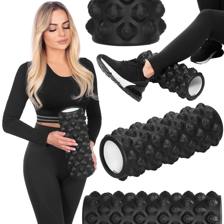 ROLLER WAŁEK DO MASAŻU PLECÓW NÓG RELAKSUJĄCY PIANKOWY 33x10cm DUŻY