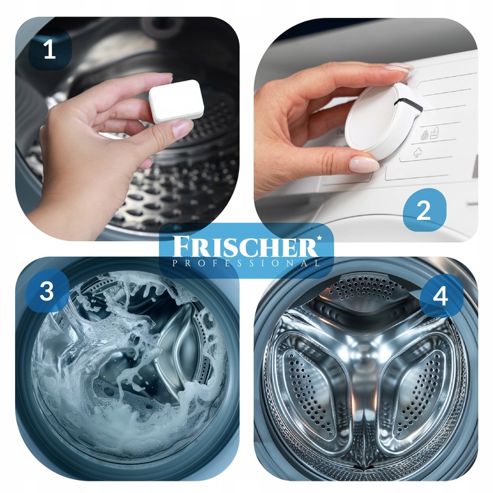 TABLETKI DO CZYSZCZENIA PRALKI ODKAMIENIAJĄCE NEUTRALIZUJĄCE ZAPACH 42szt