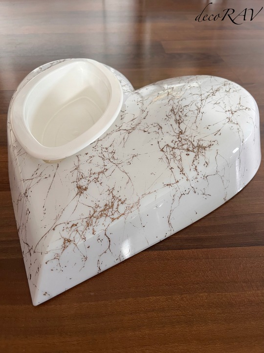 SERCE na Grób RÓŻNE KOLORY Podstawa na Stroik Wzór Marmur Kompozycja