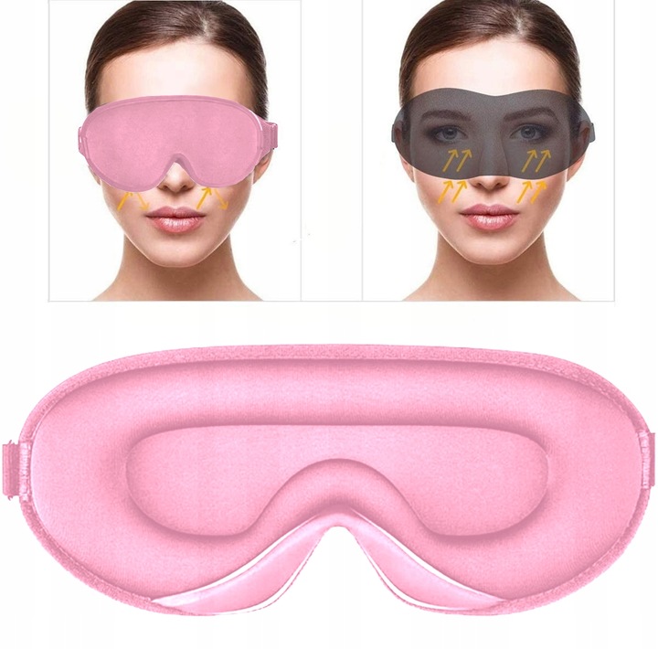 OPASKA NA OCZY DO SPANIA 3D MASKA ZACIEMNIAJĄCA REGULOWANA JAKOŚĆ PREMIUM