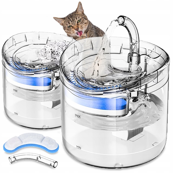 POIDEŁKO FONTANNA DLA KOTA PSA Poidło Automatyczne Miska 1,8L + Filtr