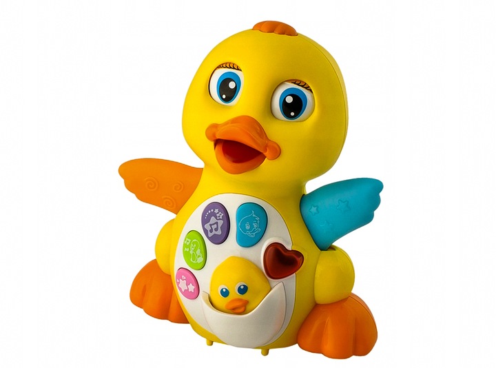 INTERAKTYWNA KACZUSZKA KACZKA GRA JEŹDZI MACHA SKRZYDEŁKAMI SERCE KWACZE