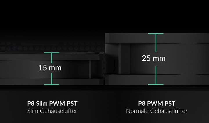 ARCTIC P8 SLIM PWM PST wentylator do obudowy 8cm, 80x80mm