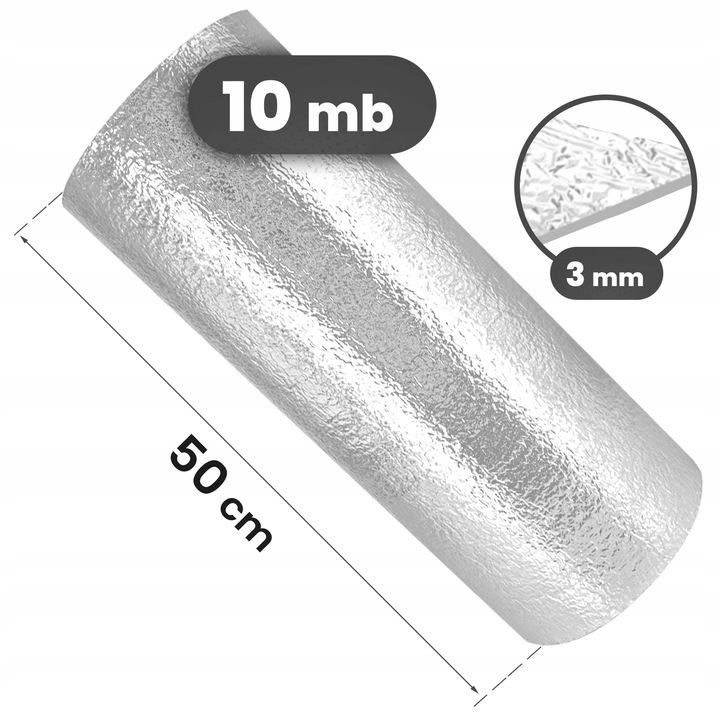 EKRAN ZAGRZEJNIKOWY 10M Mata odbijająca ciepło