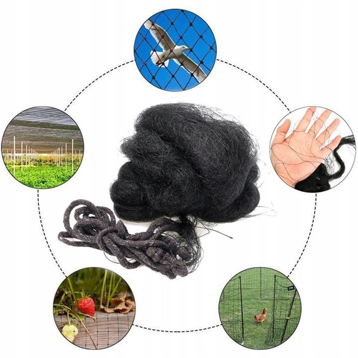 OCHRONNA SIATKA NA PTAKI GOŁĘBIE 10X10M MOCNA PRZECIW PTAKOM SZPAKOM