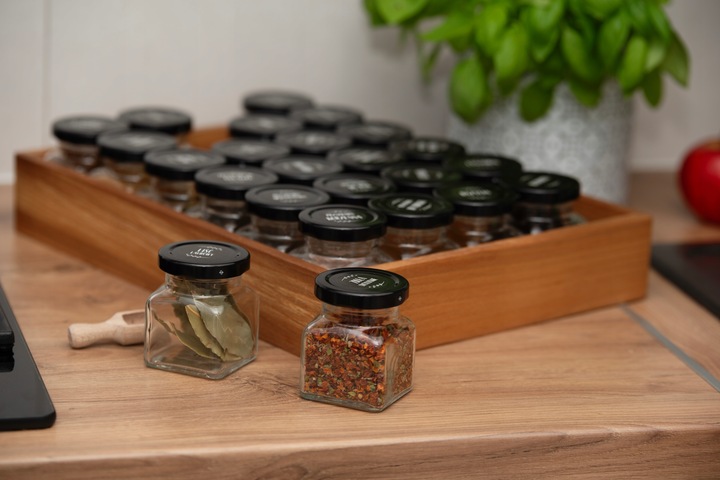 Pojemniki na przyprawy 24 szt 120ml organizer słoiczki słoiki