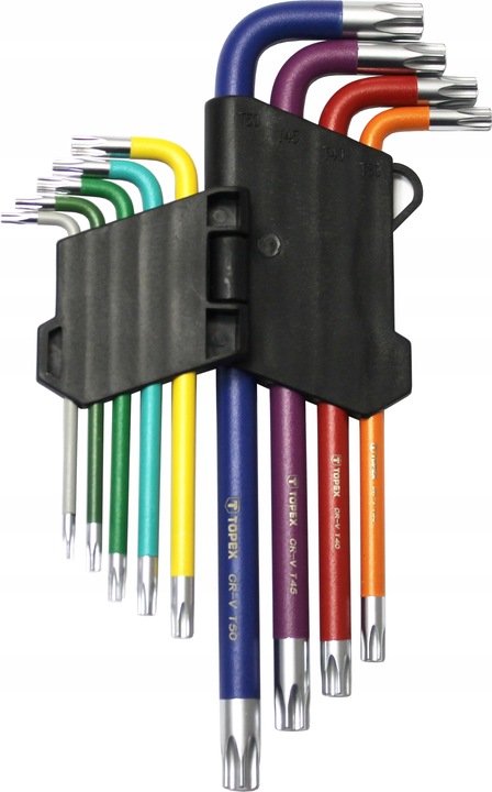 KLUCZE IMBUSOWE TORX DŁUGIE IMBUS T10-T50 TOPEX