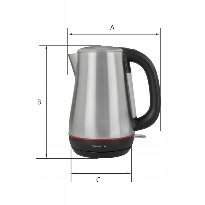 CZAJNIK ELEKTRYCZNY bezprzewodowy MOCNY stalowy stal nierdzewna 2200W