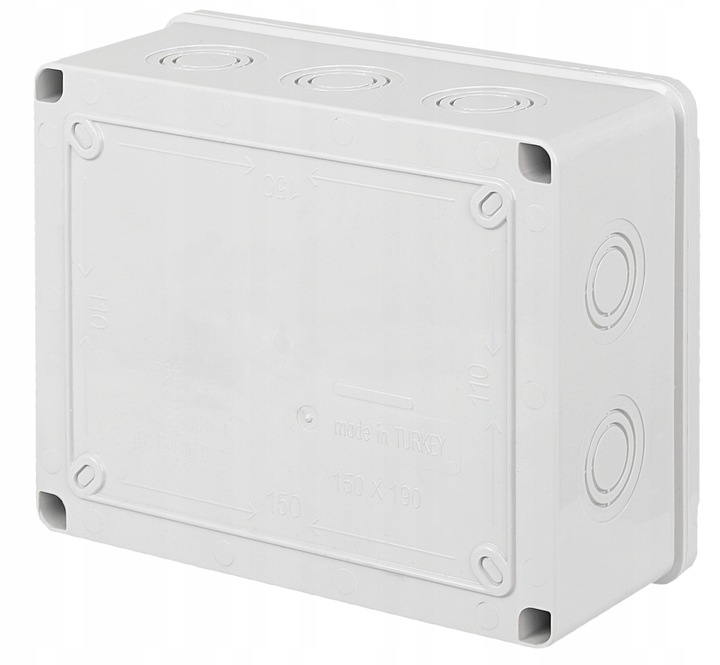PUSZKA HERMETYCZNA NATYNKOWA ABS IP65 190X150X80 SKRZYNKA OBUDOWA