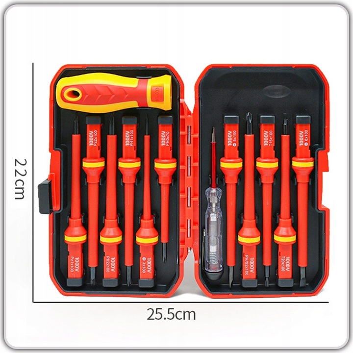 Wkrętaki śrubokręty elektrotechniczne izolowane VDE 1000V CLICK 13cz