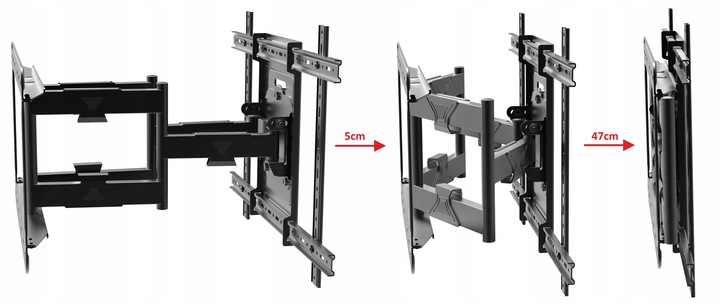 EXTRA MOCNY UCHWYT do TELEWIZORA WIESZAK TV 32-100 cale TEST 80 kg