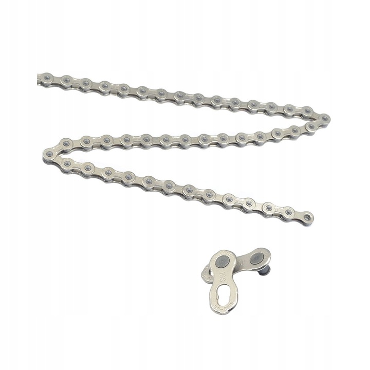 Łańcuch rowerowy 116 ogniw 10 rzędowy do roweru MTB srebrny 1/2x11/128 nowy