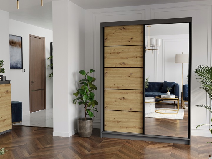 Szafa przesuwna Rivano I 150 cm z lustrem