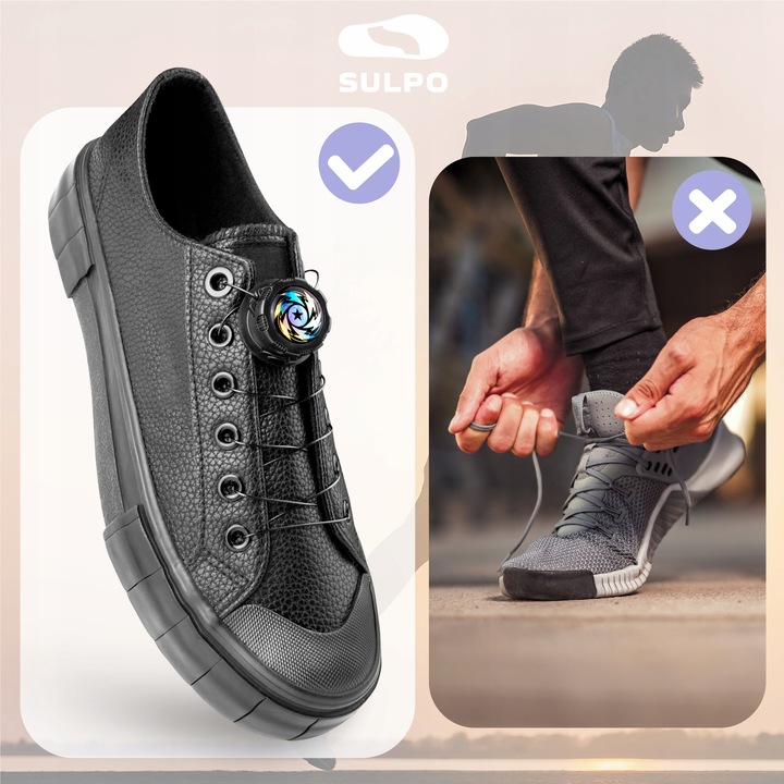 Automatyczne sznurówki linki BEZ WIĄZANIA z obrotowym systemem BOA