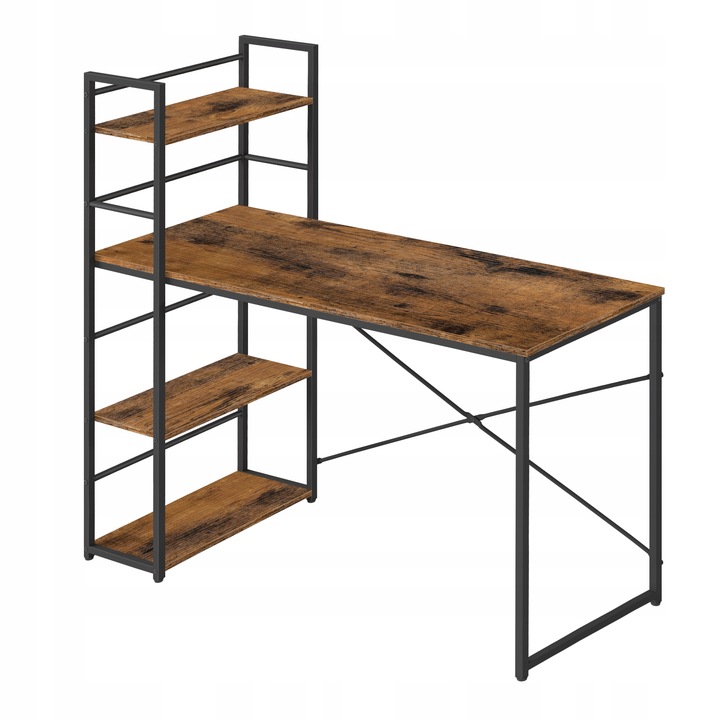 Biurko z Regałem MAX 4.0 Nowoczesne Do Pokoju Biura LOFT Rustykalne