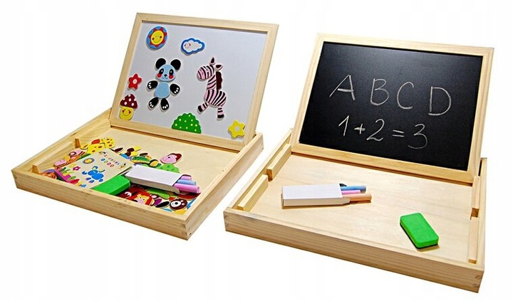 EDUKACYJNA DUŻA TABLICA MAGNETYCZNA KREDOWA