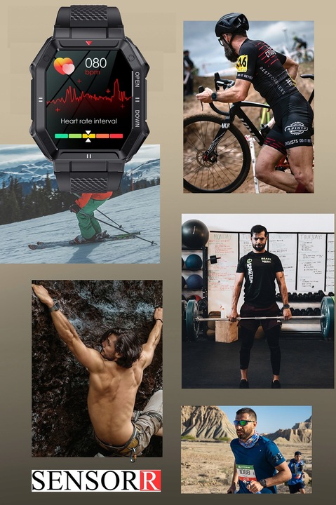 MOCNY WOJSKOWY ZEGAREK MĘSKI SMARTWATCH ROZMOWY SMS POLSKIE MENU ORYGINALNY