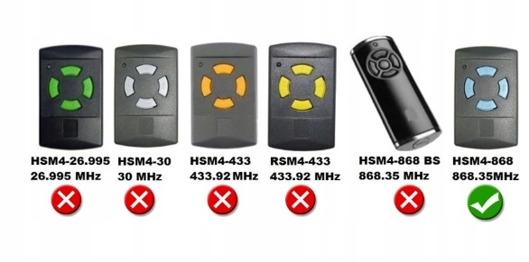 PILOT DO BRAM HORMANN HSM2 HSM4 868MHz zamiennik NOWY