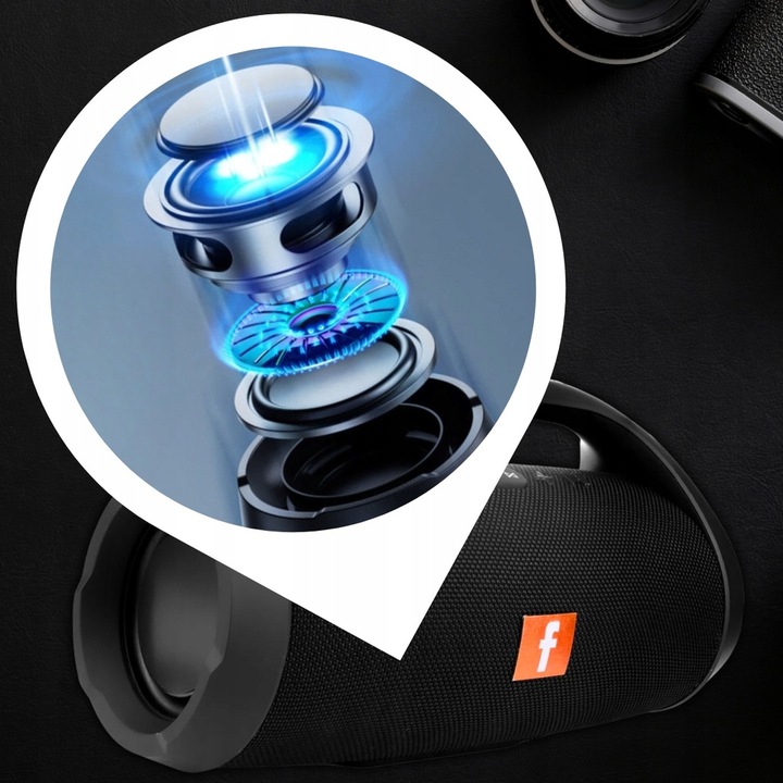 Głośnik Bluetooth Bezprzewodowy BOOMBOX Mobilny USB RADIO LED MP3