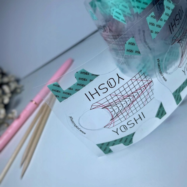 Yoshi Szablon Do Przedłużania Paznokci plastikowe formy Transparentne