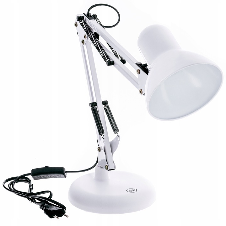 Lampka LED na E27 Biurkowa Lampa Szkolna Nocna Kreślarska Regulowana Uchwyt