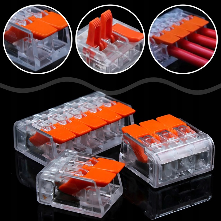 SZYBKOZŁĄCZKA SZYBKOZŁĄCZKI 55 ELEMENTÓW 2 3 5 TOROWE ZESTAW 55 SZT