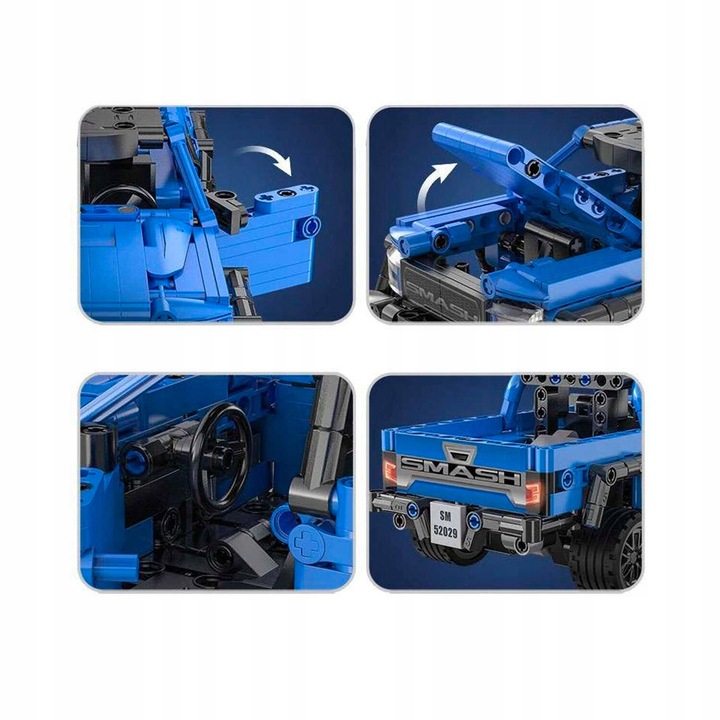 Klocki Konstrukcyjne CaDA Pickup Samochód Terenowy C52029W 390 Elementów