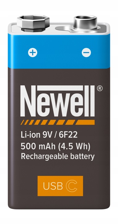 Akumulator Bateria Newell 9 V R9 USB-C 500 mAh