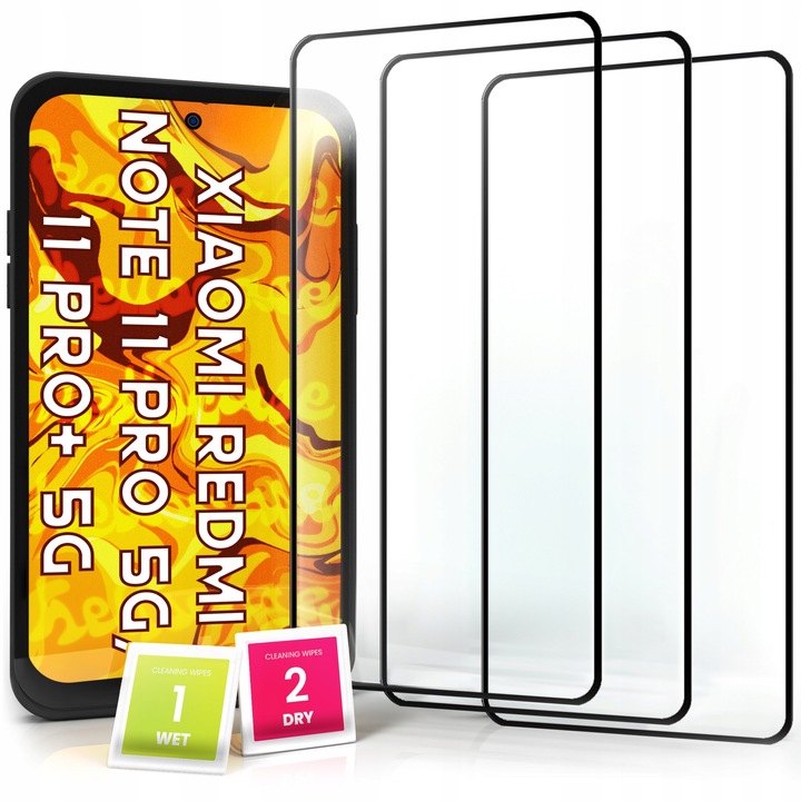 3-pak SZKŁO HARTOWANE DO Redmi Note 11 Pro 5G / Pro+ 5G / 12 Pro 4G / 5G