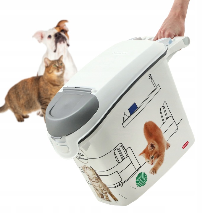 CURVER POJEMNIK NA KARMĘ ŻWIREK DLA KOTA 6kg 15L