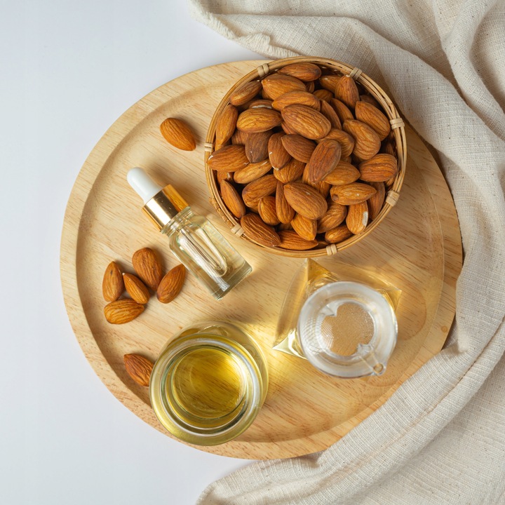 Olej ze słodkich migdałów 1l SZKŁO olej migdałowy 1000ml PREMIUM + POMPKA
