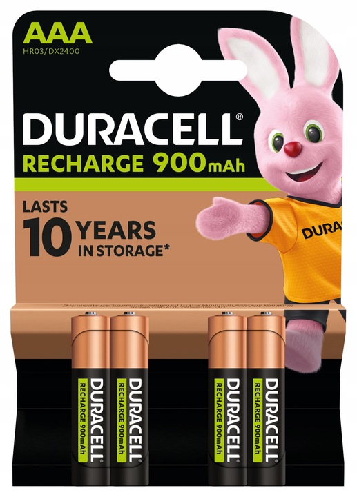 Duracell Akumulator AAA pojemność 900 mAh, 4 szt.