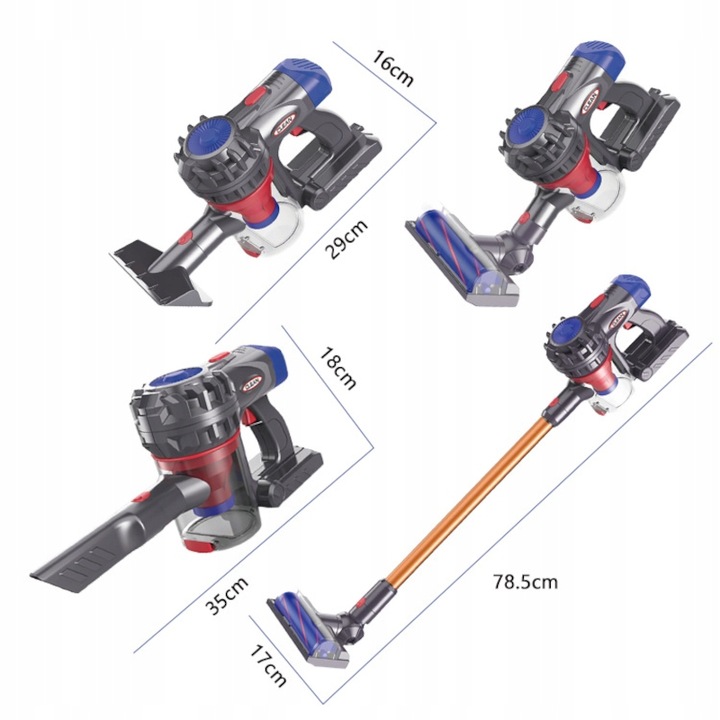 ODKURZACZ PIONOWY DLA DZIECI 3W1 FUNKCJA SSANIA DŹWIĘK AGD