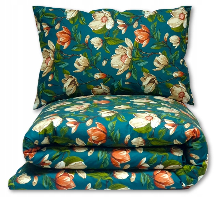 Komplet Pościeli 160x200cm Bawełniany w Kwiaty Polska 100% Bawełna B1