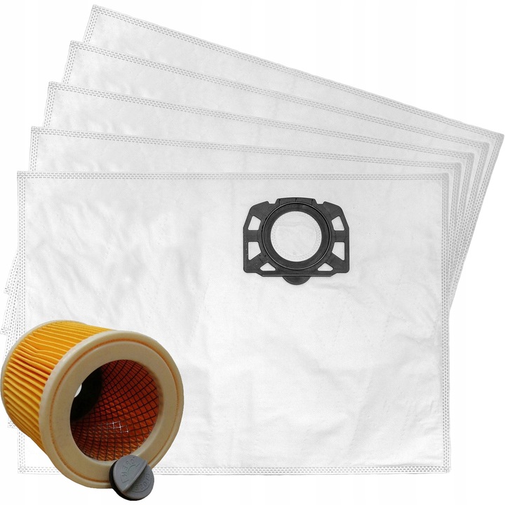 5x DUŻE Worki Filtr do odkurzacza Karcher WD3 KFI 357 SE4001 WD2 PLUS