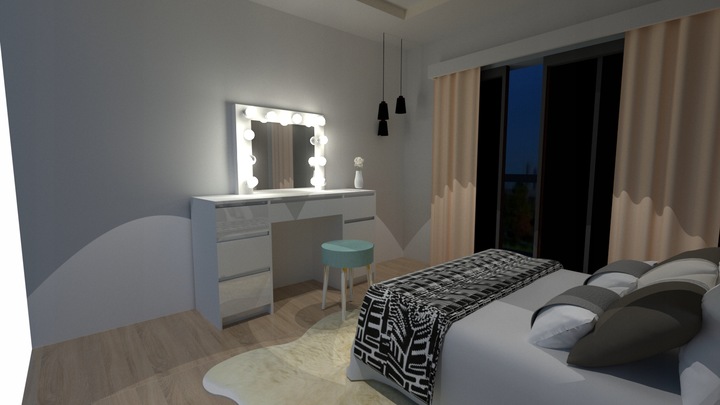 TOALETKA kosmetyczna BIAŁA z lustrem LED 12 wizaż