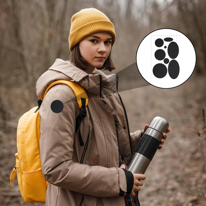 ZESTAW NAPRAWCZY ŁATKI DO KURTEK PUCHOWYCH ZIMOWYCH 40X CZARNE