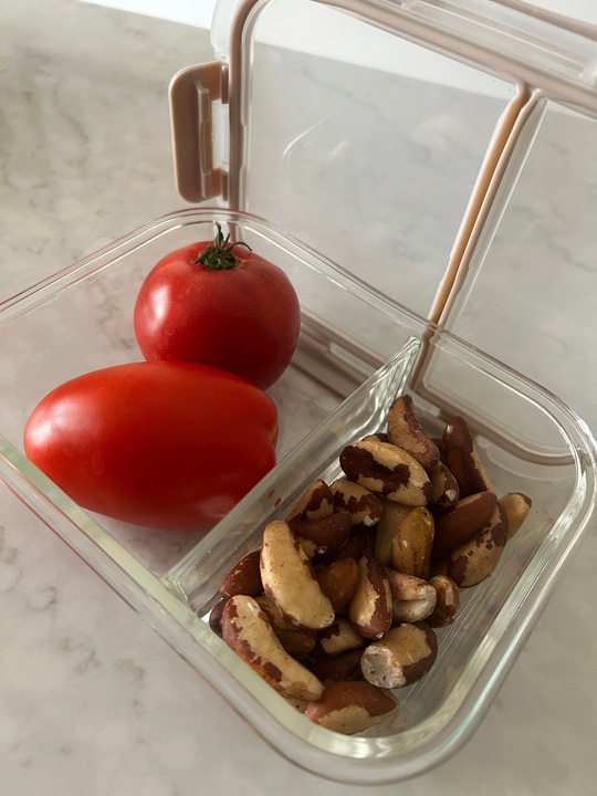 4 x Pojemniki szklane dzielone z przegrodami i uszczelką LUNCH BOX zestaw