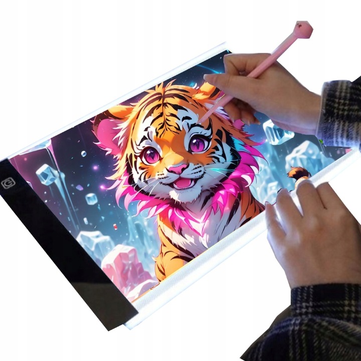 TABLET GRAFICZNY TABLICA kreślarska do kreślenia deska LED ZESTAW NA ŚWIĘTA