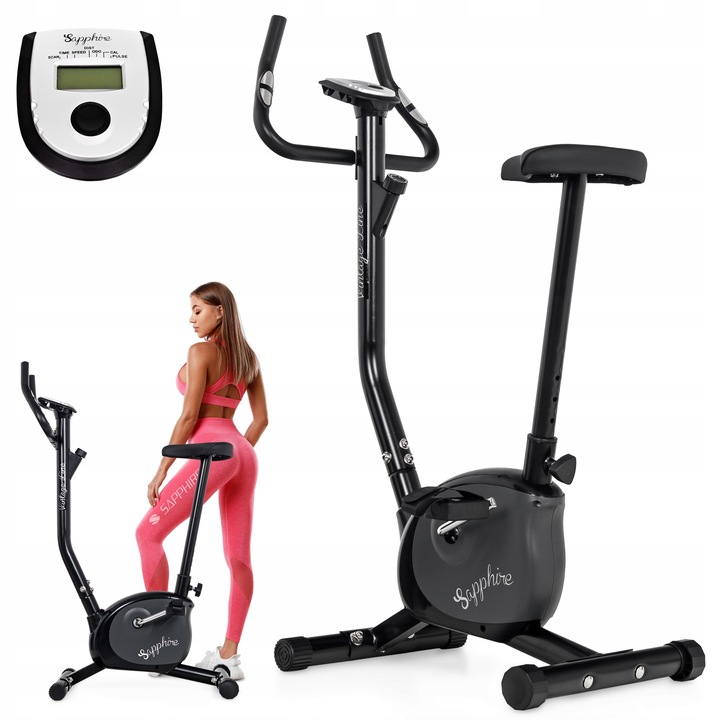 ROWER stacjonarny VINTAGE rowerek TRENINGOWY pionowy SAPPHIRE do