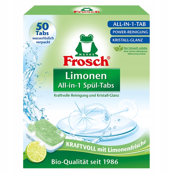 FROSCH Classic Lemon Tabletki do Zmywarki Skuteczne i Biodegradowalne x70