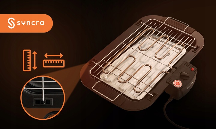 GRILL ELEKTRYCZNY 2000W STOŁOWY DOMOWY OGRODOWY STOJĄCY DUŻY Z RUSZTEM