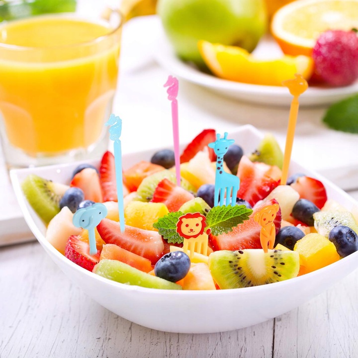 WIDELCZYKI DO PRZEKĄSEK DLA DZIECI WIDELCE DO OWOCÓW ŻYWNOŚCI WIDELCE 90SZT