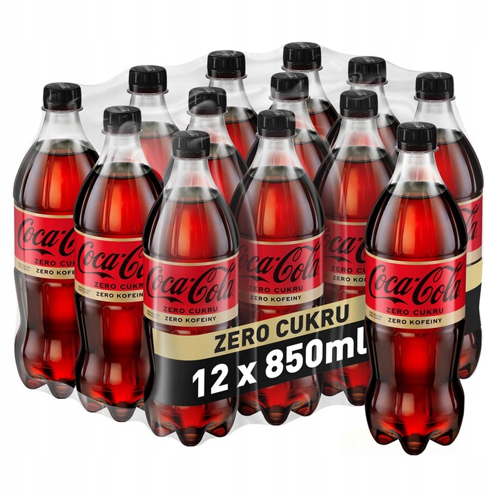 Napój gazowany Coca-Cola Zero Cukru bez kofeiny butelka 12x 850ml