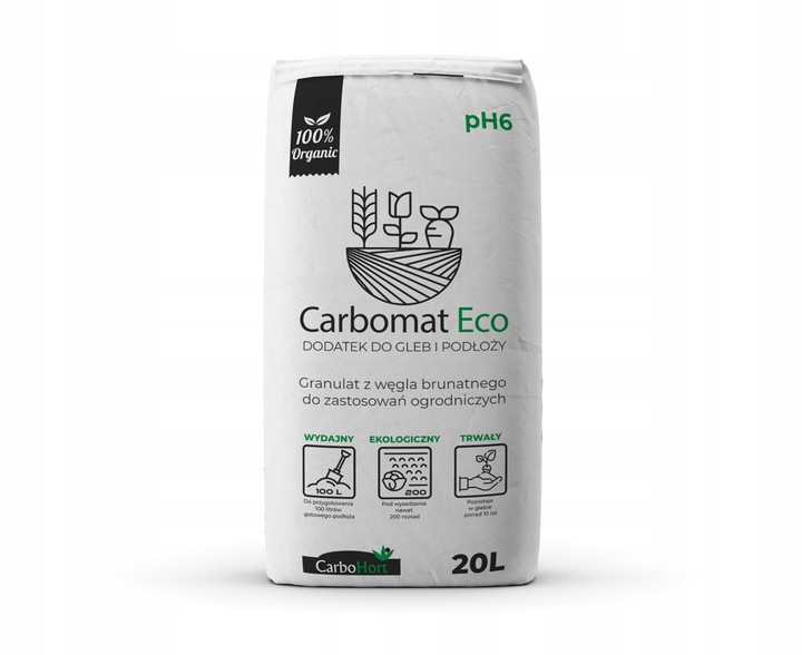 Węgiel brunatny do gleby CARBOMAT ECO 20 L (pH 6,0 - 6,5)